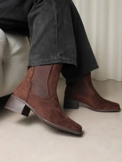 Simmi London Xulu Chelsea Ankle Boots Brown Clearance