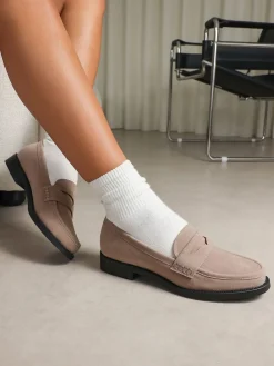 Simmi London Dime Penny Loafers Cream Outlet