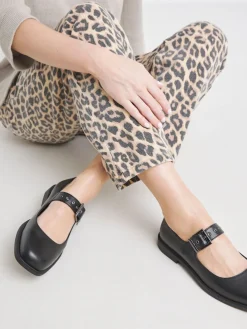 Simply Be Black Extra Wide Fit Square Toe Flat Mary Jane Shoes Best