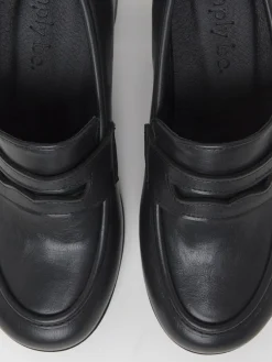 Simply Be Black Extra Wide Fit Vintage Loafer On Platform Heel Sale