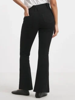 Simply Be Flared Pull On Jeggings Black Sale