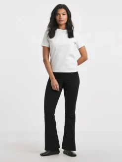 Simply Be Flared Pull On Jeggings Black Sale
