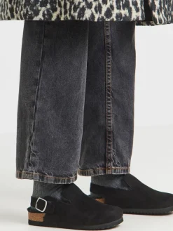 Simply Be Fluffy Mules With Back Strap Black Discount