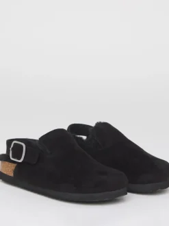 Simply Be Fluffy Mules With Back Strap Black Discount