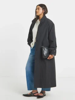 Simply Be Black Funnel Neck Longline Tech Parka Best