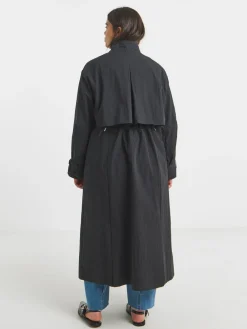 Simply Be Black Funnel Neck Longline Tech Parka Best