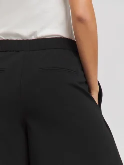 Simply Be Black Magisculpt Pleated Extra Wide Leg Trousers In Regular Length Online