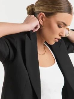 Simply Be Black Oversized Cropped Blazer Hot