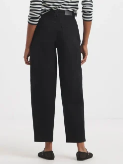 Simply Be Smart Tapered Barrel Jeans Black Sale