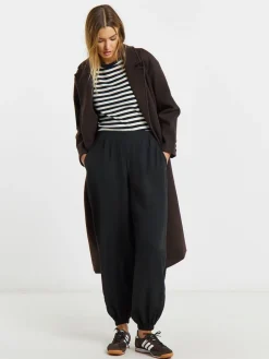 Simply Be Black Texture Balloon Trousers Online