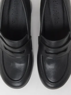 Simply Be Black Wide Fit Vintage Loafer On Platform Heel Clearance