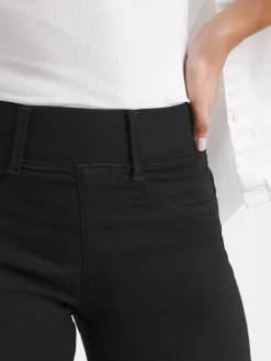 Simply Be Wide Leg Jeggings Black Clearance