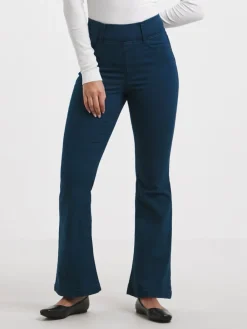 Simply Be Flared Pull On Jeggings Blue New