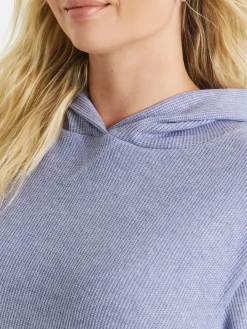 Simply Be Blue Pretty Secrets Metallic Fibre Rib Lounge Set Discount