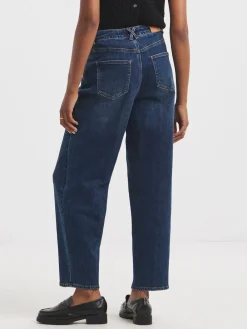 Simply Be Smart Tapered Barrel Jeans Blue Outlet