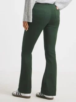 Simply Be Flared Pull On Jeggings Green Clearance