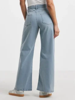 Simply Be 24/7 Wide Leg Jeans Light Blue New