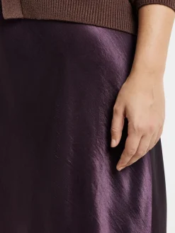 Simply Be Satin Maxi Skirt Purple Outlet