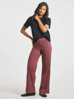 Simply Be Wide Leg Jeggings Red Outlet