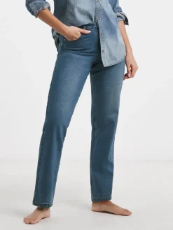 Simply Be 24/7 Straight Leg Jeans Western Blue New