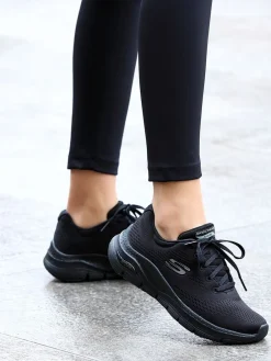 Skechers Black Standard Fit Arch Fit Womens Trainers Online