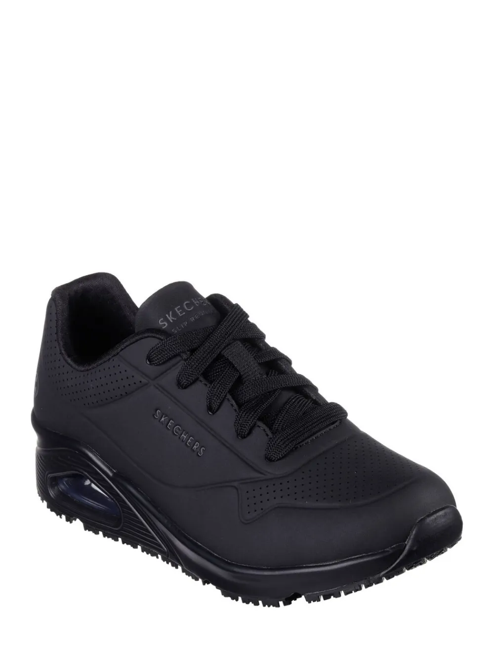 Skechers Womens Uno Slip Resistant Work Trainers Black Clearance