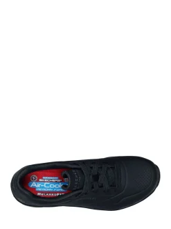 Skechers Womens Uno Slip Resistant Work Trainers Black Clearance