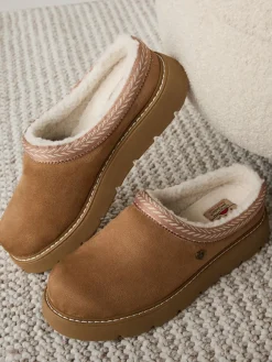 Skechers Keepsakes Lite Cozy Fest Slippers Brown Clearance