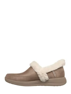 Skechers Slip Ins Cozy Escape Slippers Brown Suede Hot