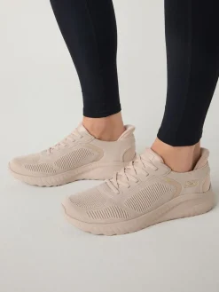 Skechers Light Natural BOBS Sport Squad Chaos Slip In Trainers New
