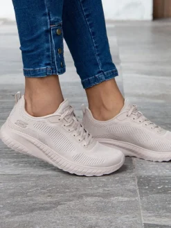 Skechers Womens Bobs Squad Chaos Face Off Trainers Natural Online