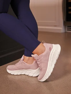 Skechers Womens Bobs B Flex Hi Flying Trainers Pink Outlet