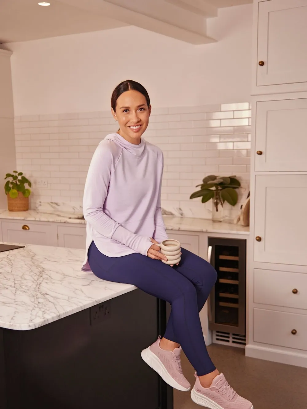 Skechers Womens Bobs B Flex Hi Flying Trainers Pink Outlet