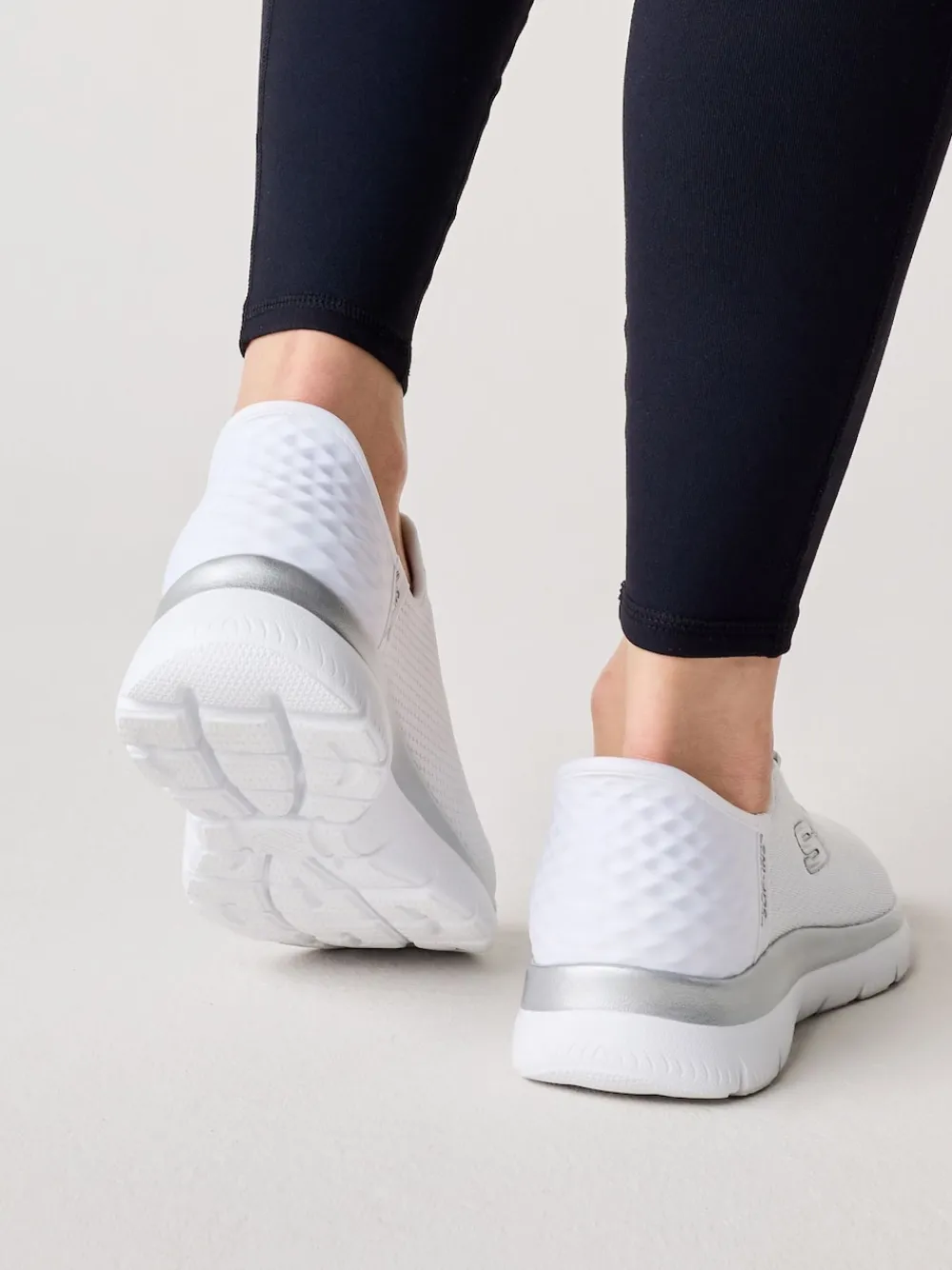 Skechers Womens Slip In Summits Dazzling Haze Trainers White Hot