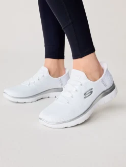 Skechers Womens Slip In Summits Dazzling Haze Trainers White Hot