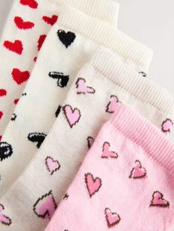 Next Ankle Socks 4 Pack Sketchy Heart Hot