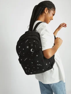 Skinnydip Black Celestial Silver Cord Backpack Best
