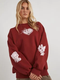 Skinnydip Pink Hello Kitty Kuromi Sweatshirt Online