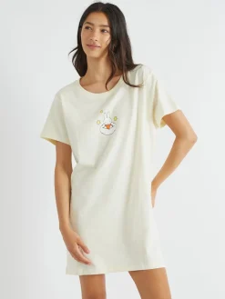 Skinnydip Pink Miffy x Cloud Night Dress in Ecru Sale