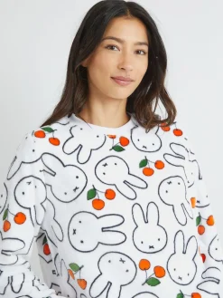 Skinnydip White Miffy x Cherry Fleece Pyjamas Set