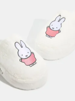 Skinnydip White Miffy x Pink Dress Slippers New