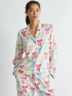 Skinnydip White Multicolour Bow Pyjama Set Clearance