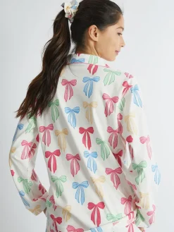 Skinnydip White Multicolour Bow Pyjama Set Clearance