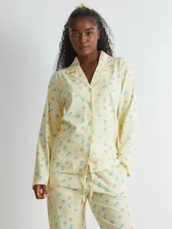 Skinnydip Yellow Yellow Ditsy Fruit Pyjama Set Hot