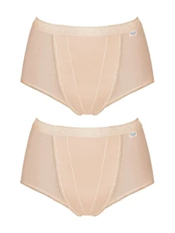 Sloggi Tummy Control 2 Pack Knickers Nude Clearance