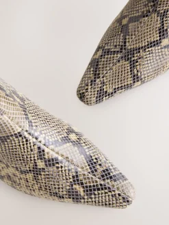 Next Forever Comfort® Chisel Toe Heeled Ankle Boots Snake Best