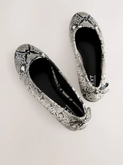 Next Standard/Wide Fit Ballerina Shoes Snake Outlet
