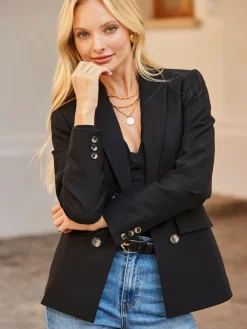 Sosandar Black Fitted Blazer Hot