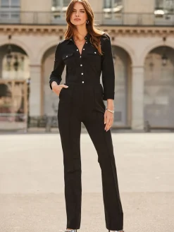 Sosandar Black Utility Pocket Jumpsuit Hot