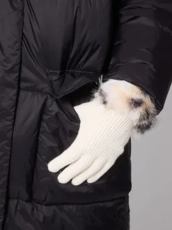 South Beach Animal Animal Bucket Hat and Faux Fur Trim Gloves